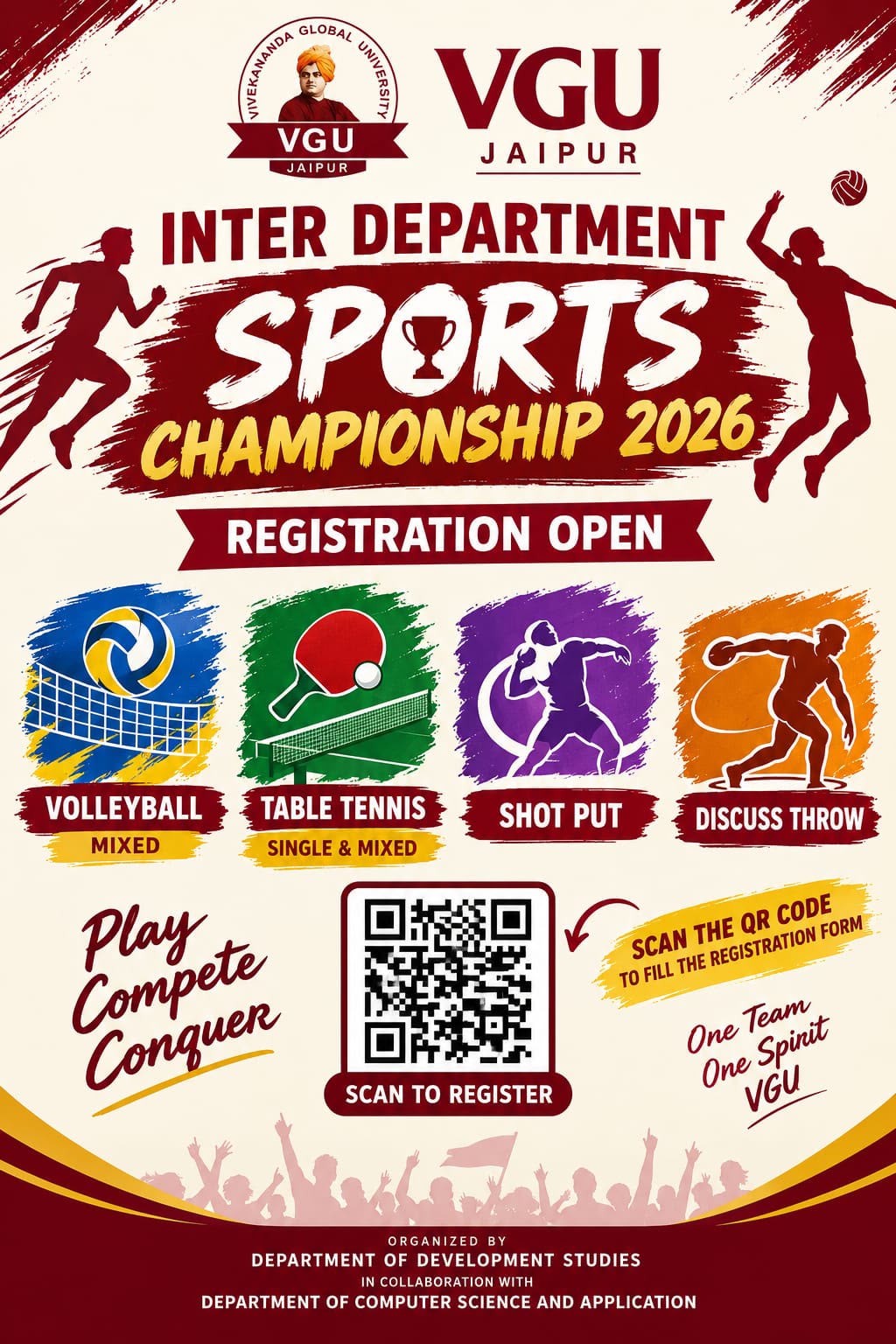 Poster for Inter department sports competition