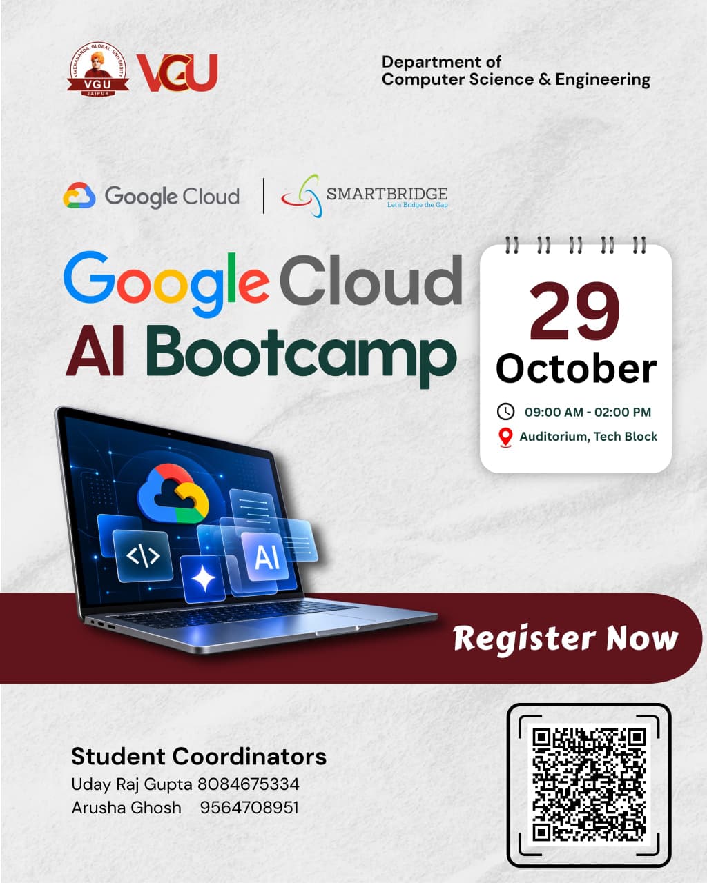 Poster for Google Cloud AI Bootcamp