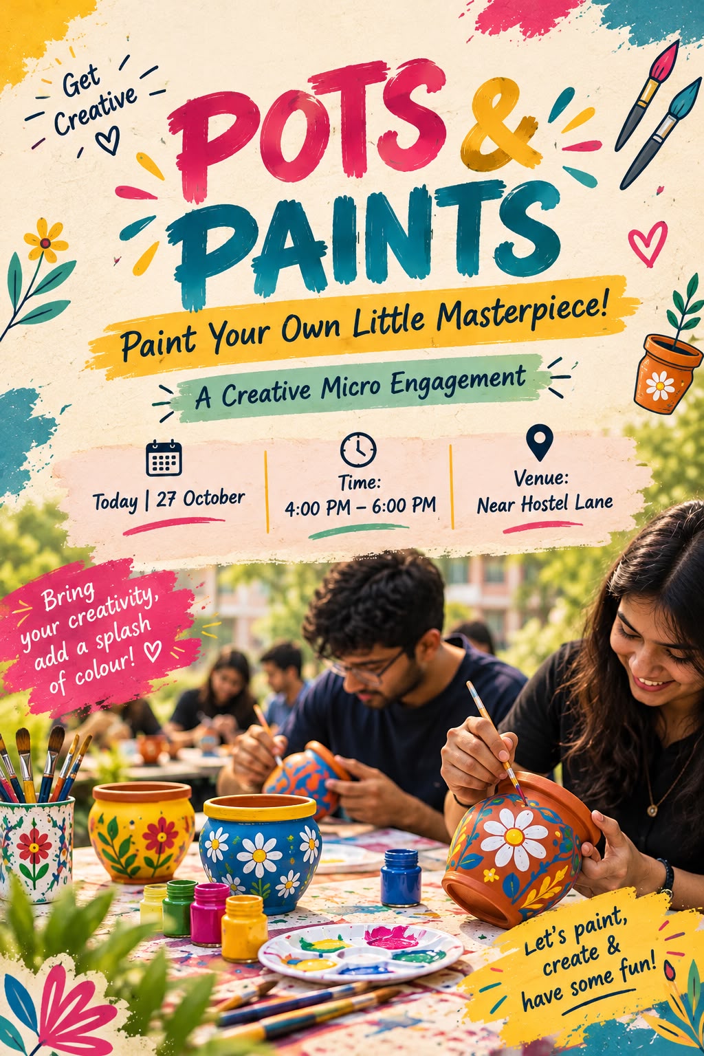 Poster for POTS & PAINTS IS HERE