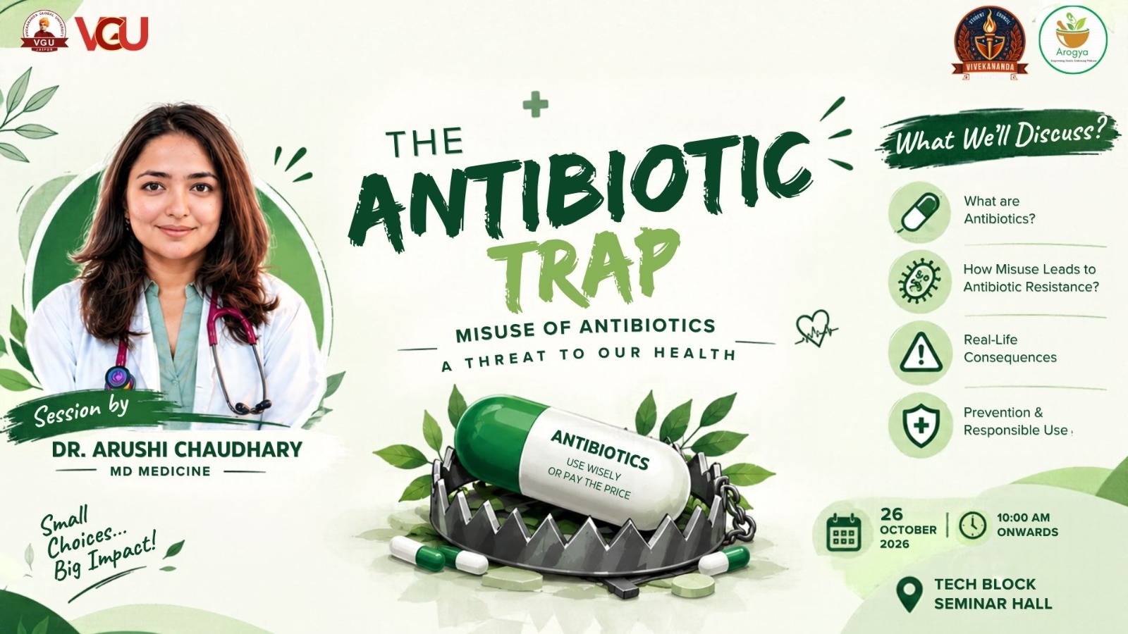 Poster for THE ANTIBIOTIC TRAP – AWARENESS SESSION 2026