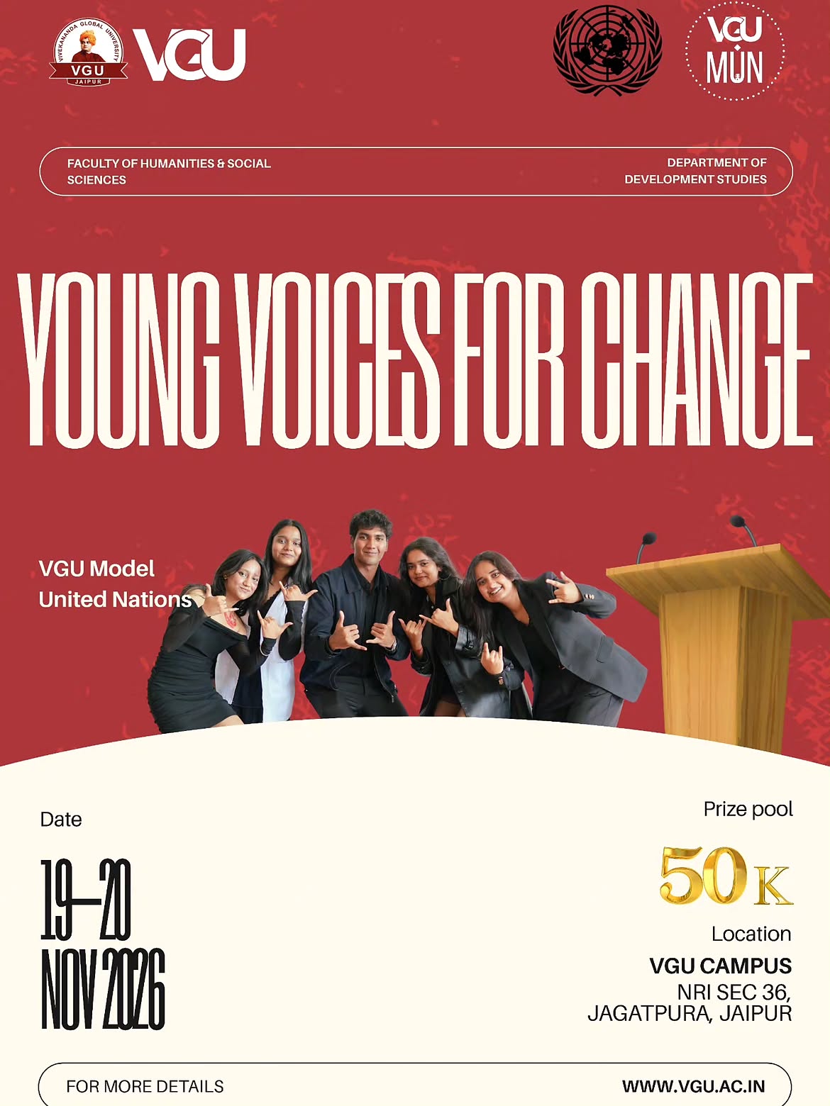 Poster for Young voice for change